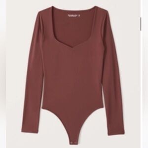 abercrombie long sleeve double layered seamless bodysuit